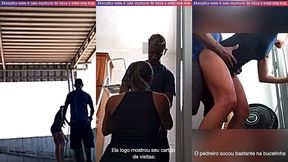 hotwife exibicionista deu mole pro pedreiro