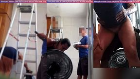 hotwife exibicionista deu mole pro pedreiro