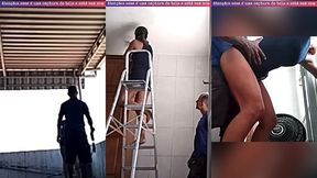 hotwife exibicionista deu mole pro pedreiro