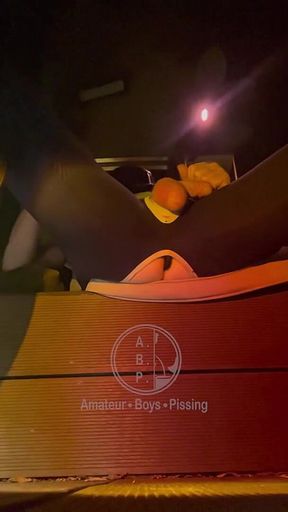 First Time Trying to Pee with a Butt Plug in His Ass, Jules Is 'helped' by His Flatmate Simon