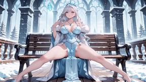 Silver-haired Ice Mage in a Crystal Hall! Casting Magic While Looking Effortlessly Cold, yet Her Lips Are Trembling