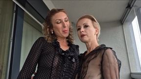 Nyloned lesbos in the heat - medium resolution