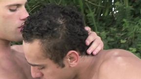 Horny outdoor anal fuck between cock-hungry gays