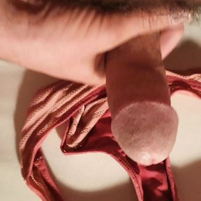 Cum in the pink panties of my neighbor