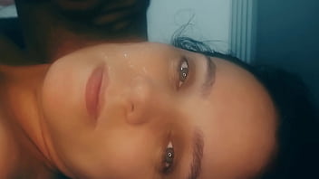 Hot girl shows how to suck and gets a cum shot on her face