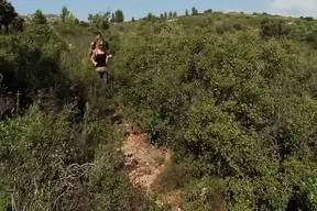 Blonde MILF takes it hard in the countryside