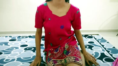 Indian woman in traditional clothes shares passionate missionary moment in private room