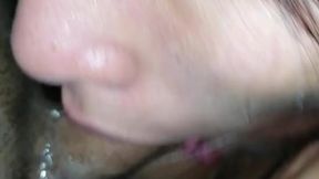 Rica Mamada profunda con mucha saliva, garganta y CUMSHOT