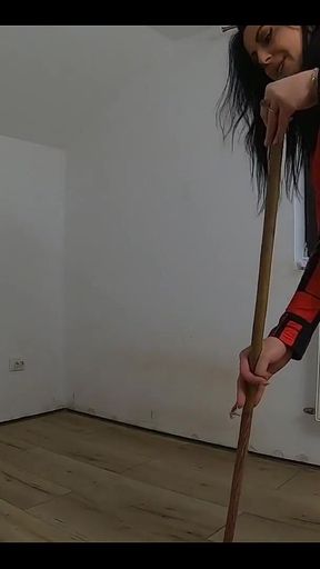 Nymphomaniac Maid Cleans an Abandoned House Ep 257