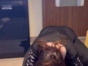 Busty Girl In Misstress of the Dark Halloween Costume Sucks and Bounces on Dildo to Moaning Orgasm