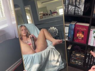 Blond Nerdy Nympho cumming all over her BBC