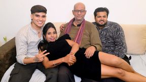 Indian Asian Desi Son and hi Girlfriend Sex Hardcore Four Some ,Three  Some Haescore Foreplay and Fucking Video