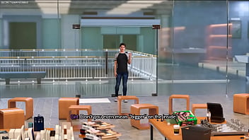 Busty redhead landlady flirts with tenant in 3D hentai game