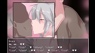 Juego hentai, busty girl Grace has sex until she gets impregnated.
