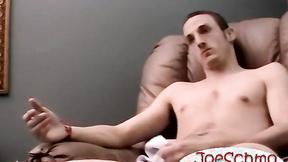 ”Left handed Chuck Blue spills a thick load of cum”