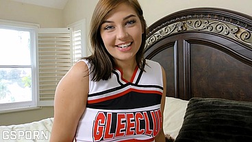 Nice brunette cheerleader with beauty ass need a expert cock
