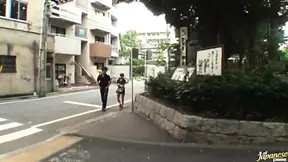 Hot Teen AV Star Teases BF's Cock Until He Cums Hard in Public