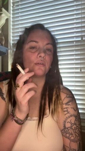 Smoking while my BF jacks off- full vid on OF