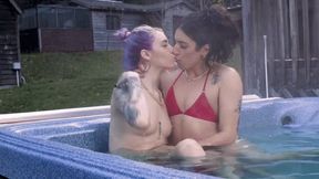 Lesbian Hot Tub Hairy Asshole Licking
