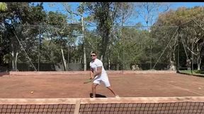 putaria na quadra de tenis