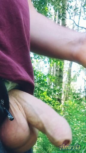 Hot Outdoor Cum in Old City Park. Almost Caught.