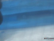 WET SEAMLESS PANTYHOSE&ANAL INSERTION UNDERWATER
