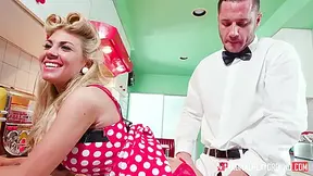The Milkman Fucking A Hot Housewife In The Kitchen With Kayden Kayla And Kayla Kayden