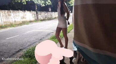 Risky masturbation at the bus stop next to the hot girl!