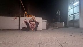 Small Cock Shemale Sissy Whore Flashes And Rides Huge Dildo In Public - Teaser Video