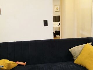 Threesome with my roommate, she masturbated watching me fuck my boyfriend