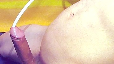 Inflating my Bladder with Air and Fart from my Dick