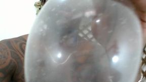 Ebony Model, Tyson Cums in a Condom