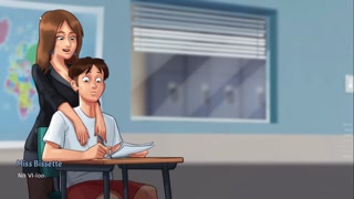 Vivienne Bissette the French teacher from Summertime Saga Gameplay