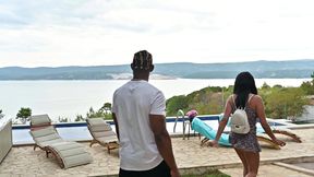 Busty babe Anissa Kate and her BBC captain in a wild, no-strings interracial threesome