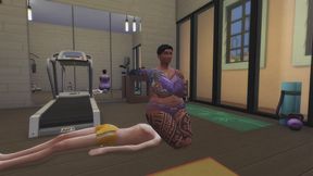 Mature Black Queen – Wrestling Her Submissive Down Like a Toy