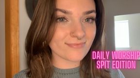 Daily Worship Spit Edition - Mouth Lip Fetish Goddess Verbal Humiliation
