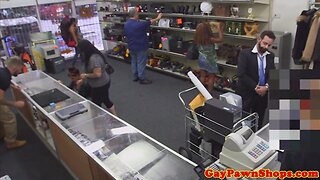 Bearded pawner fucking broker in his ass