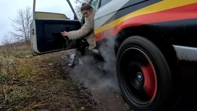 Wrong turn. Adele got lost and stuck in the mud.