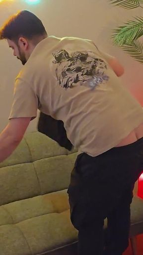 Straight Chubby Construction Worker Gets Sucked and His Ass Licked for the First Time by a Guy