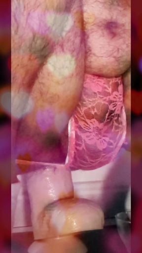 #16 - Day 5 - Riding BWC Dildo while wearing my favorite sissy underwear