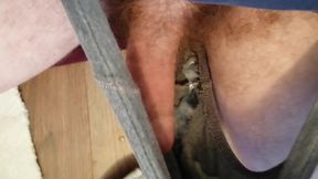 Tight foreskin dick cums in briefs