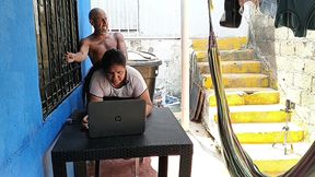 Outdoor sex with my horny, big-assed neighbor