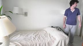 stepmom shares a single hotel room bed with stepson