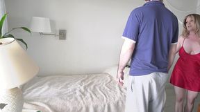 stepmom shares a single hotel room bed with stepson