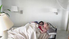 stepmom shares a single hotel room bed with stepson