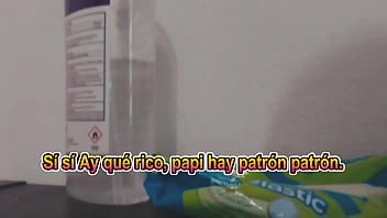 le meto toda la verga a la puta de mi sirvienta mientras mi mujer sale a la tienda, casi nos cachan pero le eche toda la leche en el culo, habla como una puta - mexicana dialogos calientes