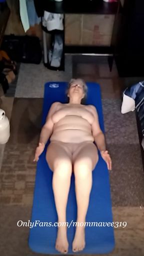 Hot Mature Does Naked Yoga Then Cum!