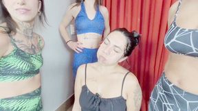 SHOOTING OF SPITTING IN A TRIO WITH A LOT OF CRUELTY - BY ANITA THOMPSON, BABE AND GIH SPANIC - CLIP 4