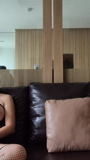 Memorable moment from &quot;My stepsister comes into my room at night! Two big tit amateur masturbate together&quot;