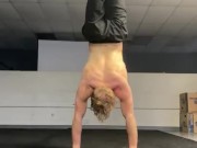Hot guy doing handstand